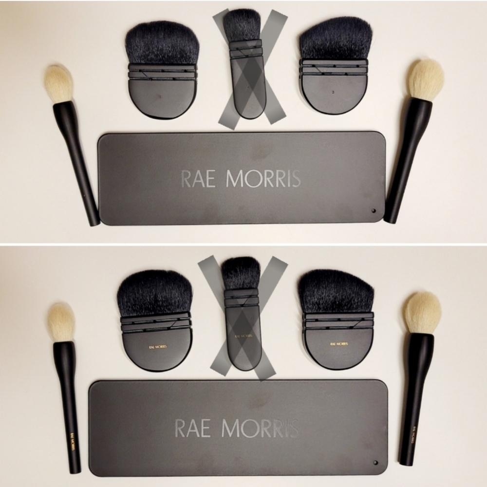 NIB Rae Morris Natural Flawless Shader Kabuki Brushs